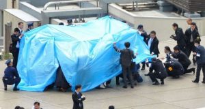 Drone lands on top of Japanese PM roof