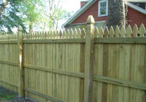 Wood fence