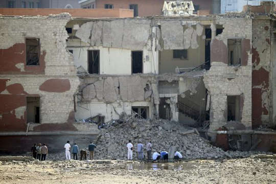 Italian Embassy in Cairo after blast