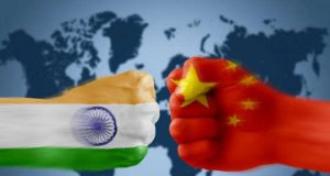 India and China bumping fists