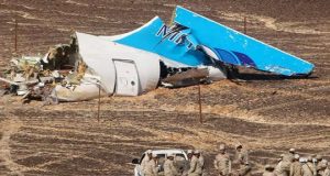 Russian plane wreckage in Egypt