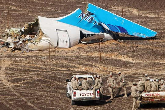 Russian plane wreckage in Egypt