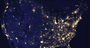 U.S. Cities lights by night