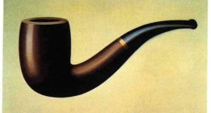 Magritte painting. Ceci n'est pas une pipe.