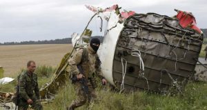 MH17 Wreckage. Russian Soldier.
